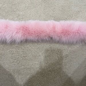Pink fox fur headband